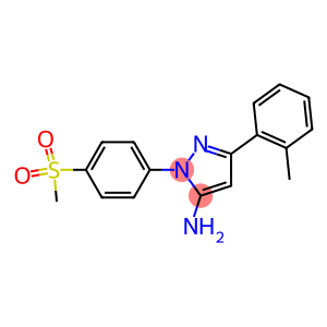 1-(4-(METHYLSULFONYL)PHENYL)-3-O-TOLYL-1H-PYRAZOL-5-AMINE