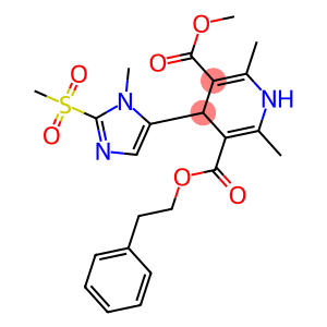 3-methyl-5-phenylethyl 1,4-dihydro-2,6-dimethyl-4-(1-methyl-2-methylsulfonyl-5-imidazolyl)-3,5-pyridinedicarboxylate