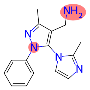 [3-methyl-5-(2-methyl-1H-imidazol-1-yl)-1-phenyl-1H-pyrazol-4-yl]methanamine