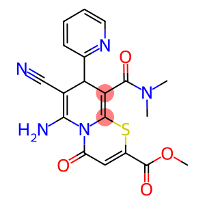 METHYL 6-AMINO-7-CYANO-9-[(DIMETHYLAMINO)CARBONYL]-4-OXO-8-PYRIDIN-2-YL-4H,8H-PYRIDO[2,1-B][1,3]THIAZINE-2-CARBOXYLATE