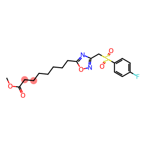 METHYL 8-(3-{[(4-FLUOROPHENYL)SULPHONYL]METHYL}-1,2,4-OXADIAZOL-5-YL)OCTANOATE