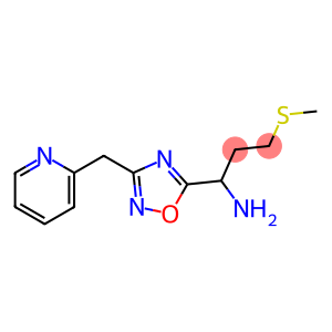 3-(methylsulfanyl)-1-[3-(pyridin-2-ylmethyl)-1,2,4-oxadiazol-5-yl]propan-1-amine