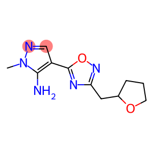 1-methyl-4-[3-(oxolan-2-ylmethyl)-1,2,4-oxadiazol-5-yl]-1H-pyrazol-5-amine