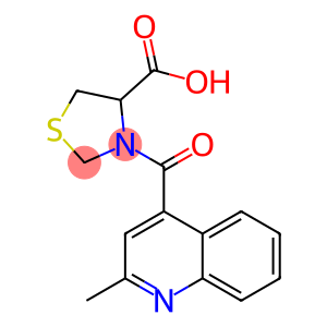 3-[(2-methylquinolin-4-yl)carbonyl]-1,3-thiazolidine-4-carboxylic acid