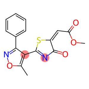 METHYL (2E)-[2-(5-METHYL-3-PHENYLISOXAZOL-4-YL)-4-OXO-1,3-THIAZOL-5(4H)-YLIDENE]ACETATE