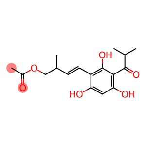 2-methyl-4-(2',4',6'-trihydroxy-3'-(2-methylpropanoyl)phenyl)but-3-enyl acetate