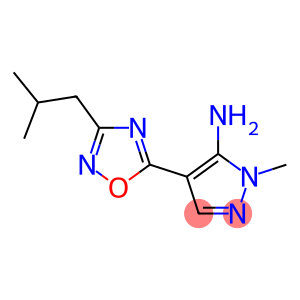 1-methyl-4-[3-(2-methylpropyl)-1,2,4-oxadiazol-5-yl]-1H-pyrazol-5-amine