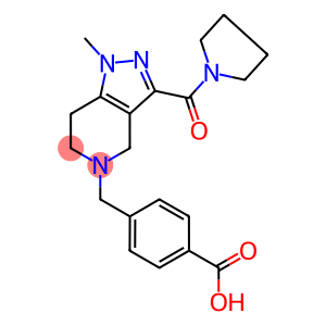 4-{[1-methyl-3-(pyrrolidin-1-ylcarbonyl)-1,4,6,7-tetrahydro-5H-pyrazolo[4,3-c]pyridin-5-yl]methyl}benzoic acid