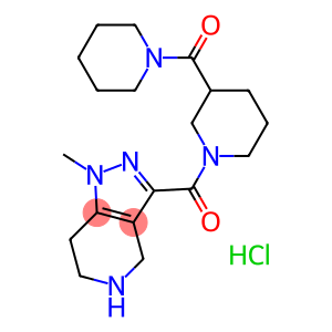 1-methyl-3-{[3-(piperidin-1-ylcarbonyl)piperidin-1-yl]carbonyl}-4,5,6,7-tetrahydro-1H-pyrazolo[4,3-c]pyridine hydrochloride