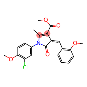methyl 1-(3-chloro-4-methoxyphenyl)-4-(2-methoxybenzylidene)-2-methyl-5-oxo-4,5-dihydro-1H-pyrrole-3-carboxylate