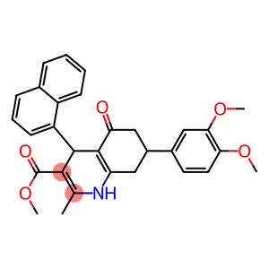 methyl 7-[3,4-bis(methyloxy)phenyl]-2-methyl-4-naphthalen-1-yl-5-oxo-1,4,5,6,7,8-hexahydroquinoline-3-carboxylate