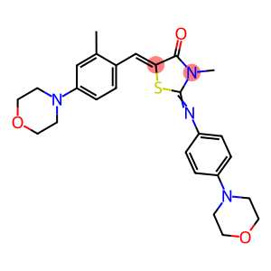 3-methyl-5-[2-methyl-4-(4-morpholinyl)benzylidene]-2-{[4-(4-morpholinyl)phenyl]imino}-1,3-thiazolidin-4-one