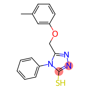 5-[(3-methylphenoxy)methyl]-4-phenyl-4H-1,2,4-triazol-3-yl hydrosulfide