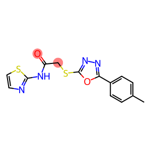 2-{[5-(4-methylphenyl)-1,3,4-oxadiazol-2-yl]sulfanyl}-N-(1,3-thiazol-2-yl)acetamide
