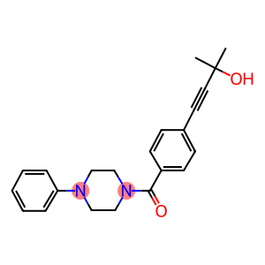 2-methyl-4-{4-[(4-phenyl-1-piperazinyl)carbonyl]phenyl}-3-butyn-2-ol