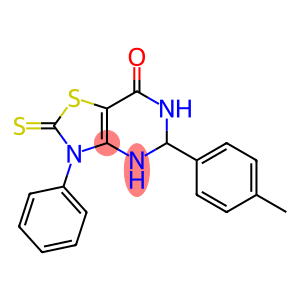 5-(4-methylphenyl)-3-phenyl-2-thioxo-2,3,5,6-tetrahydro[1,3]thiazolo[4,5-d]pyrimidin-7(4H)-one