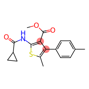 methyl 2-[(cyclopropylcarbonyl)amino]-5-methyl-4-(4-methylphenyl)-3-thiophenecarboxylate