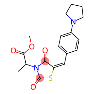 methyl 2-{2,4-dioxo-5-[4-(1-pyrrolidinyl)benzylidene]-1,3-thiazolidin-3-yl}propanoate