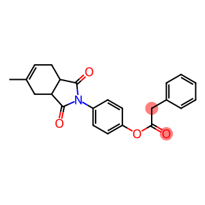 4-(5-methyl-1,3-dioxo-1,3,3a,4,7,7a-hexahydro-2H-isoindol-2-yl)phenyl phenylacetate