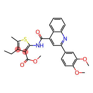 methyl 2-({[2-(3,4-dimethoxyphenyl)-4-quinolinyl]carbonyl}amino)-4-ethyl-5-methyl-3-thiophenecarboxylate