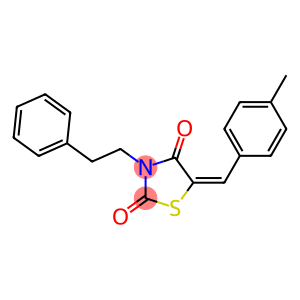 5-(4-methylbenzylidene)-3-(2-phenylethyl)-1,3-thiazolidine-2,4-dione