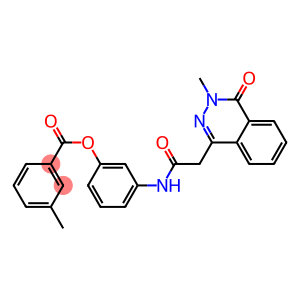 3-{[2-(3-methyl-4-oxo-3,4-dihydro-1-phthalazinyl)acetyl]amino}phenyl 3-methylbenzoate