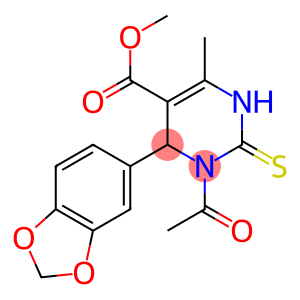 methyl 3-acetyl-4-(1,3-benzodioxol-5-yl)-6-methyl-2-thioxo-1,2,3,4-tetrahydro-5-pyrimidinecarboxylate