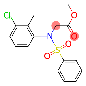 methyl [3-chloro-2-methyl(phenylsulfonyl)anilino]acetate