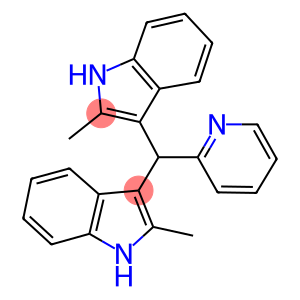 2-methyl-3-[(2-methyl-1H-indol-3-yl)(2-pyridinyl)methyl]-1H-indole