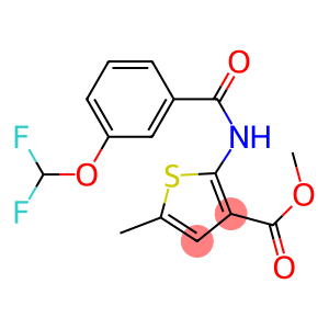 methyl 2-{[3-(difluoromethoxy)benzoyl]amino}-5-methyl-3-thiophenecarboxylate