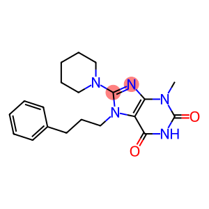 3-methyl-7-(3-phenylpropyl)-8-(1-piperidinyl)-3,7-dihydro-1H-purine-2,6-dione