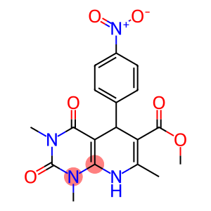 methyl 5-{4-nitrophenyl}-1,3,7-trimethyl-2,4-dioxo-1,2,3,4,5,8-hexahydropyrido[2,3-d]pyrimidine-6-carboxylate