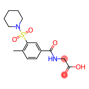 {[4-methyl-3-(1-piperidinylsulfonyl)benzoyl]amino}acetic acid