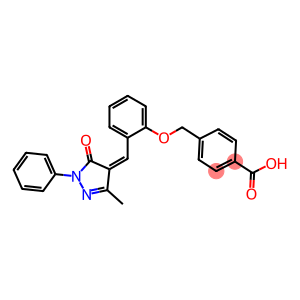 4-({2-[(3-methyl-5-oxo-1-phenyl-1,5-dihydro-4H-pyrazol-4-ylidene)methyl]phenoxy}methyl)benzoic acid