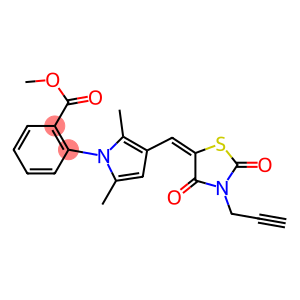 methyl 2-(3-{[2,4-dioxo-3-(2-propynyl)-1,3-thiazolidin-5-ylidene]methyl}-2,5-dimethyl-1H-pyrrol-1-yl)benzoate