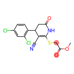 methyl {[3-cyano-4-(2,4-dichlorophenyl)-6-oxo-1,4,5,6-tetrahydro-2-pyridinyl]sulfanyl}acetate