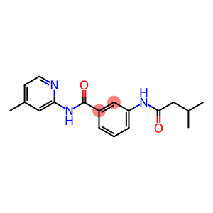 3-[(3-methylbutanoyl)amino]-N-(4-methyl-2-pyridinyl)benzamide