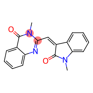 3-methyl-2-[(1-methyl-2-oxo-1,2-dihydro-3H-indol-3-ylidene)methyl]-4(3H)-quinazolinone