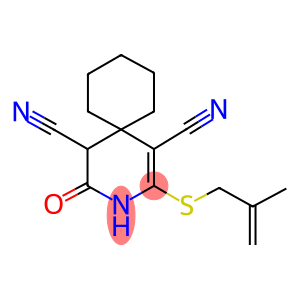 2-[(2-methyl-2-propenyl)sulfanyl]-4-oxo-3-azaspiro[5.5]undec-1-ene-1,5-dicarbonitrile