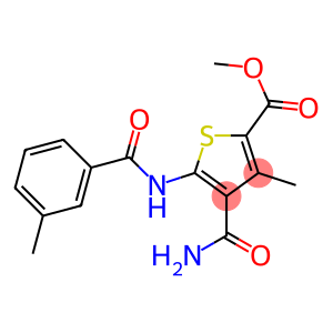 methyl 4-(aminocarbonyl)-3-methyl-5-[(3-methylbenzoyl)amino]thiophene-2-carboxylate