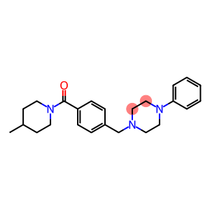 1-{4-[(4-methyl-1-piperidinyl)carbonyl]benzyl}-4-phenylpiperazine