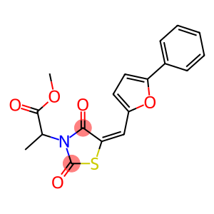 methyl 2-{2,4-dioxo-5-[(5-phenyl-2-furyl)methylene]-1,3-thiazolidin-3-yl}propanoate