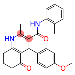 2-methyl-4-[4-(methyloxy)phenyl]-N-(2-methylphenyl)-5-oxo-1,4,5,6,7,8-hexahydroquinoline-3-carboxamide