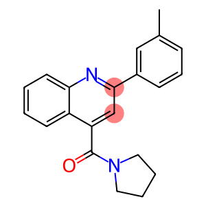 2-(3-methylphenyl)-4-(1-pyrrolidinylcarbonyl)quinoline