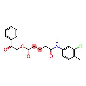 1-methyl-2-oxo-2-phenylethyl 5-(3-chloro-4-methylanilino)-5-oxopentanoate