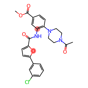 methyl 4-(4-acetyl-1-piperazinyl)-3-{[5-(3-chlorophenyl)-2-furoyl]amino}benzoate