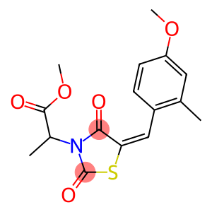 methyl 2-[5-(4-methoxy-2-methylbenzylidene)-2,4-dioxo-1,3-thiazolidin-3-yl]propanoate