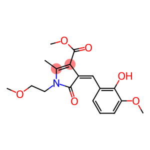 methyl 4-(2-hydroxy-3-methoxybenzylidene)-1-(2-methoxyethyl)-2-methyl-5-oxo-4,5-dihydro-1H-pyrrole-3-carboxylate