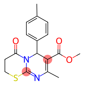 methyl 8-methyl-6-(4-methylphenyl)-4-oxo-3,4-dihydro-2H,6H-pyrimido[2,1-b][1,3]thiazine-7-carboxylate