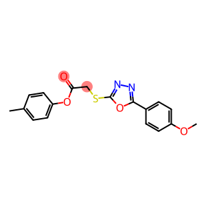 4-methylphenyl {[5-(4-methoxyphenyl)-1,3,4-oxadiazol-2-yl]sulfanyl}acetate